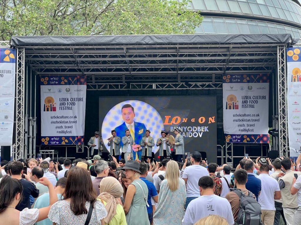 Uzbek music performed on stage at Uzbek Culture and Food Festival