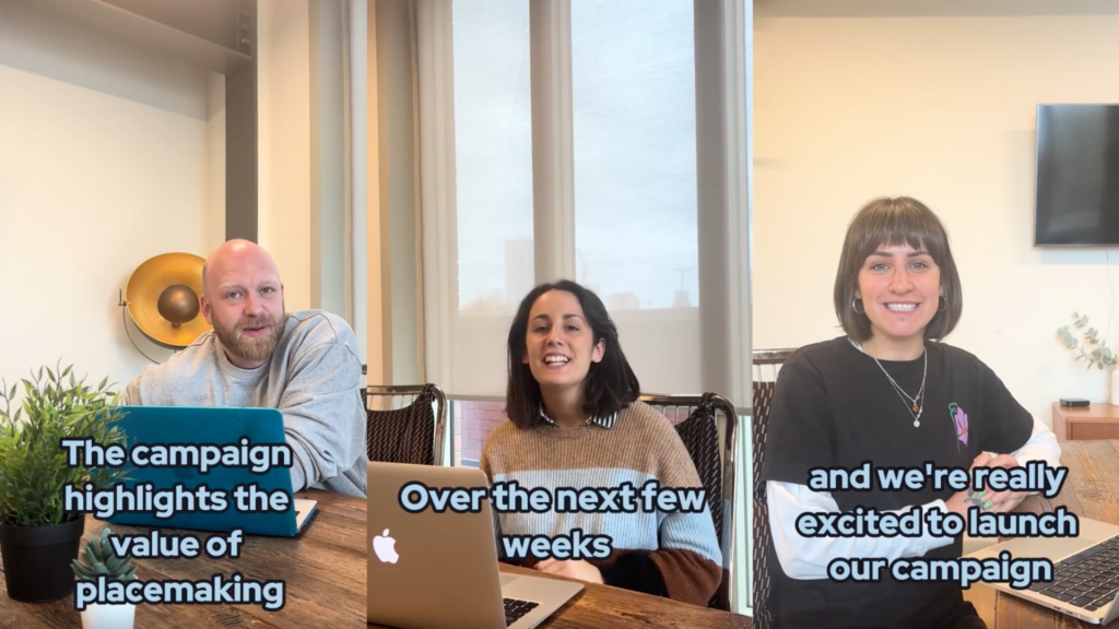 The We Are Placemaking team launching their latest campaign, The Power of Placemaking