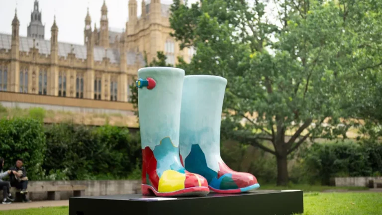 A colourful pair of wellies make up one of the sculptures on LHQ's new art trail